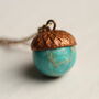 Turquoise Acorn Necklace, thumbnail 8 of 10