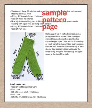 Cheeky Cherries Knitting Pattern, 2 of 3