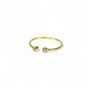 Double Cz Rings, Rose Or Gold Vermeil 925 Silver, thumbnail 2 of 8