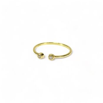 Double Cz Rings, Rose Or Gold Vermeil 925 Silver, 2 of 8