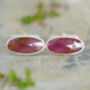 11ct Ruby Cufflinks In Sterling Silver, thumbnail 1 of 3