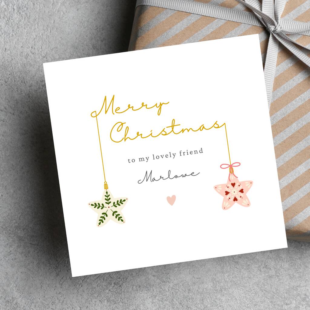 Personalised Merry Christmas Card For A Special Friend