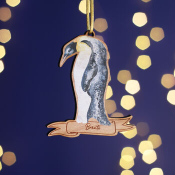 Personalised Penguin Christmas Tree Decoration, 4 of 7