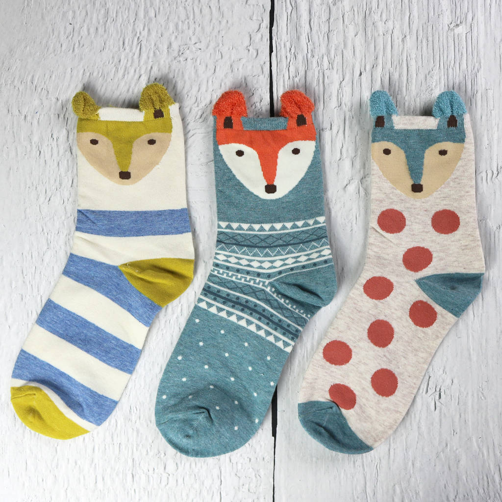 little fox box of socks by hayley & co | notonthehighstreet.com