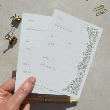 Botanical Florals Ready To Write Invitations, 3 of 9