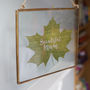Personalised Silk Leaf Art In Etched Frame, thumbnail 5 of 7