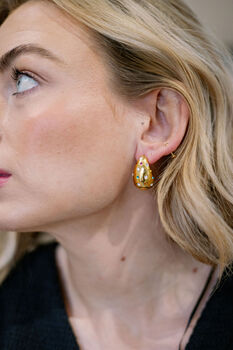 Embellished Bulb Earring In Gold, 2 of 6