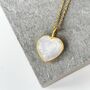Rainbow Moonstone Gemstone Heart Pendant, thumbnail 3 of 5