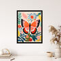 Flutterby Butterfly Matisse Style Multi Wall Art Print, thumbnail 4 of 6