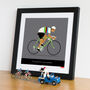 Personalised Cycling Print, Rainbow Jersey, thumbnail 3 of 7