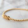 Gold Vermeil Milestone Birthday Stretch Bracelet In Various Ages, thumbnail 3 of 6