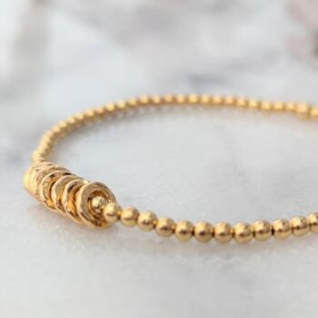 Gold Vermeil Milestone Birthday Stretch Bracelet In Various Ages, 3 of 6