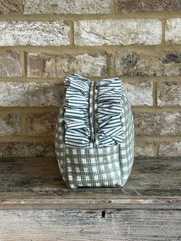Hand Block Printed Ruffle Make Up Bag/Organiser, 2 of 5