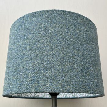 William Morris Willow Bough Lovat Blue Tweed Lampshades, 6 of 10