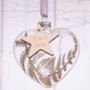 Personalised Couples Glass Heart Bauble, thumbnail 2 of 3