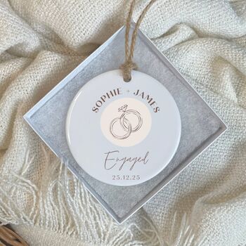 Personalised Engagement Bauble, 2 of 3