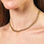 Stainless Steel Chevron Chain In Gold, thumbnail 1 of 4
