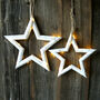 Whitewashed Wooden Star With Lights, thumbnail 1 of 3