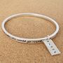 Silver Plated Love Engraved Bangle, thumbnail 3 of 3