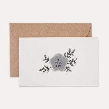 'I Pick You' Flower Tiny Token Card, 2 of 3
