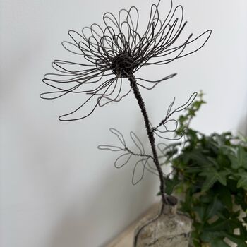 Handmade Wire Chrysanthemum Bloom, 2 of 9