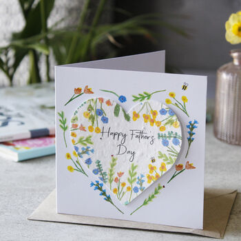Father's Day Wildflower Seed Heart Card, 7 of 9