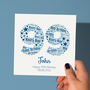 Blue Star Personalised 99th Birthday Card, thumbnail 1 of 5