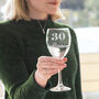 Personalised Name And Age Wine Glass, thumbnail 6 of 6