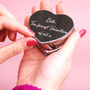 Personalised Silver Heart Compact Mirror, thumbnail 2 of 6