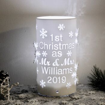 Personalised First Christmas As Mr And Mrs LED Light, 5 of 7