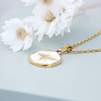 Personalised Honey Bee Pendant And Necklace, 5 of 7