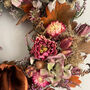 Autumn Dried Flower Wreath 'Bronte', thumbnail 5 of 12
