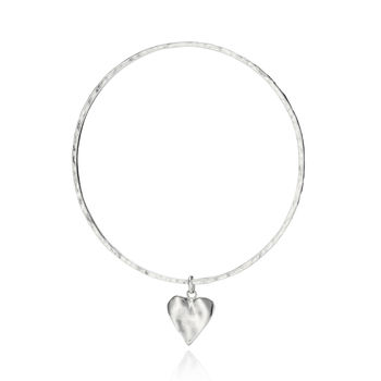 Personalised Heart Charm Bangle, 3 of 7