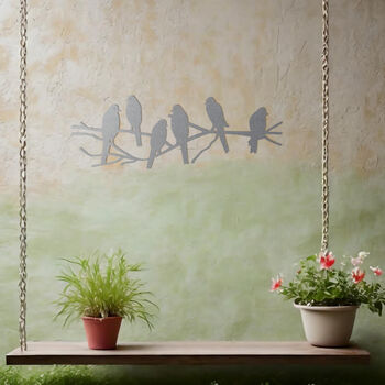 Birds On Branch Metal Wall Art For Outdoor And Indoor Decor Gift, 7 of 10