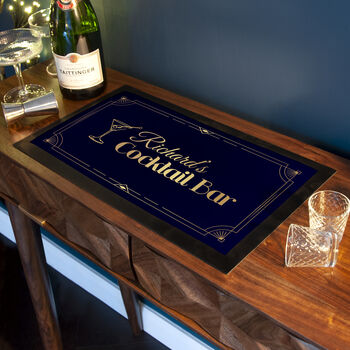 Personalised Stylish Cocktail Bar Mat, 3 of 5