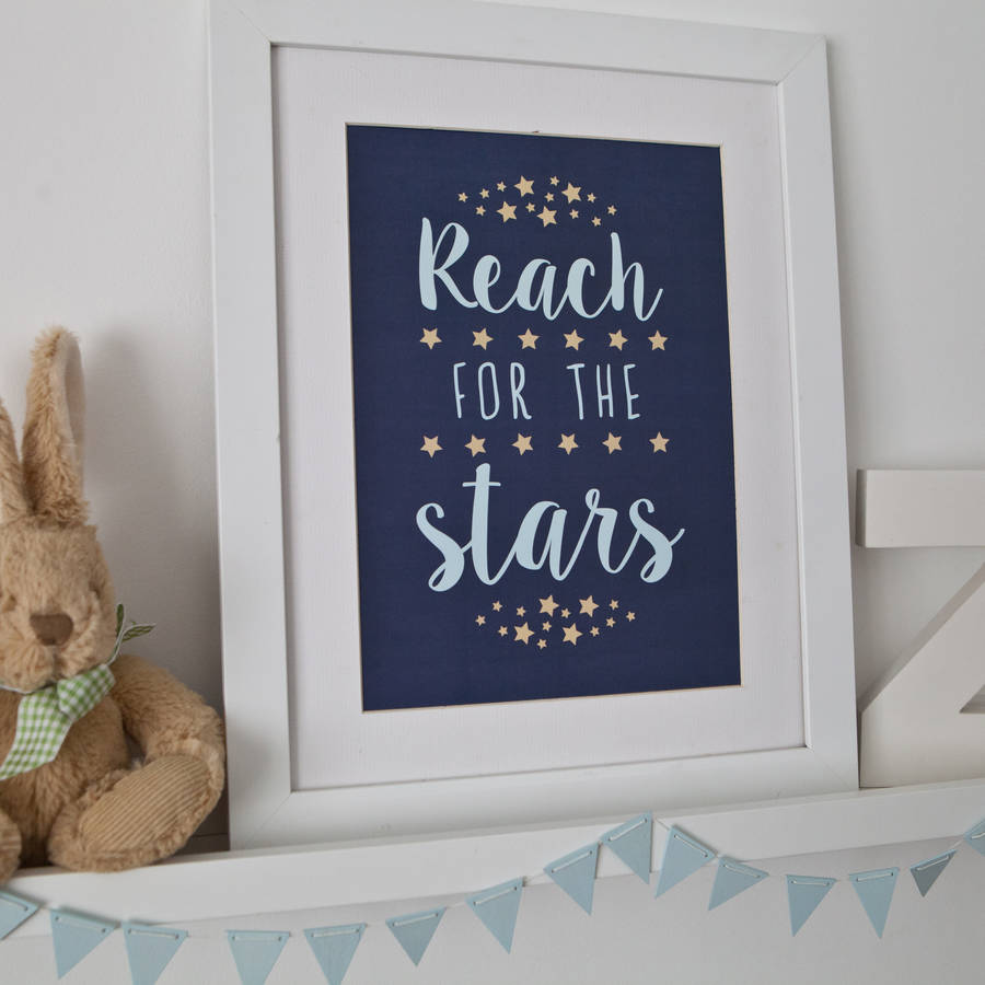 'reach for the stars' inspirational print by bird&bloom ...