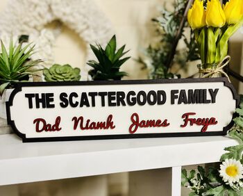 Personalised Family Anniversary Wooden Roadsign, 2 of 4