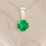 Genuine Emerald Necklace In 9ct Gold, thumbnail 1 of 12