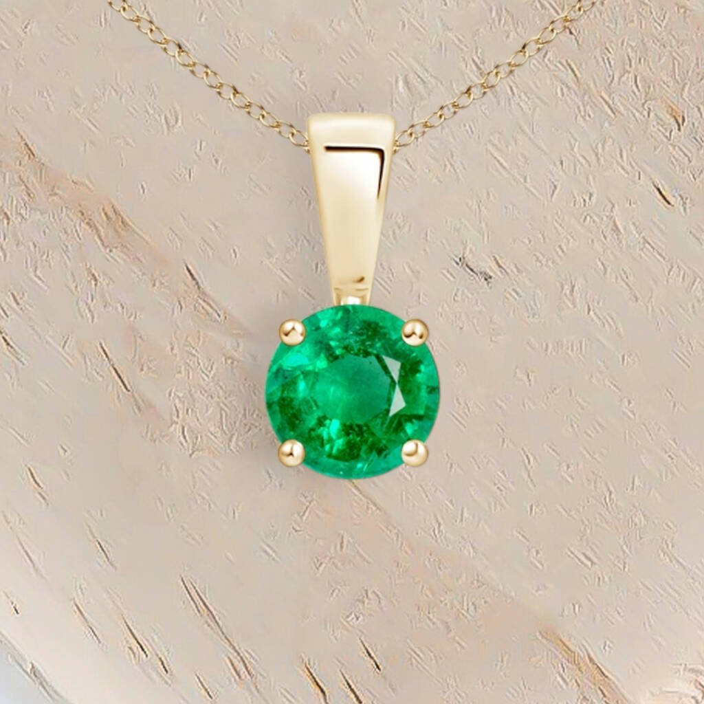 Genuine Emerald Necklace In 9ct Gold By Songs of Ink and Steel