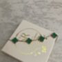 Rose Gold Green Clover Bracelet, thumbnail 6 of 6