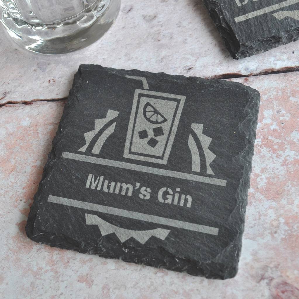 Personalised Gin Slate Coaster
