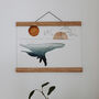 Mother And Baby Calf Whale In Night Ocean Print, thumbnail 1 of 5