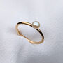 Small Pearl Gold Ring, thumbnail 2 of 3