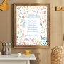 Custom Girls Bedroom Nursery Floral Affirmations Art Print, thumbnail 5 of 6