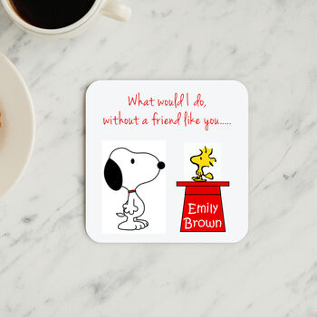 Personalised Snoopy Friend Like You Gift Coaster, 2 of 3