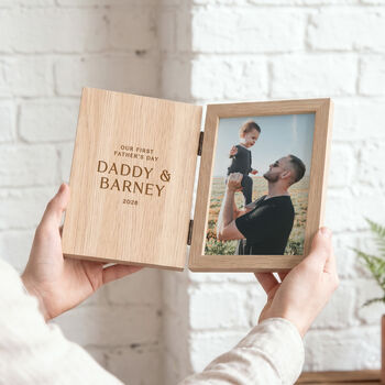 First Father's Day Wooden Photo Frame, 2 of 2