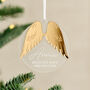 Memorial Christmas Decoration With Metallic Wings, thumbnail 1 of 2
