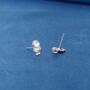 Astronaut Moon Stud Earrings, thumbnail 4 of 8