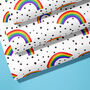 Rainbow Wrapping Paper, Rainbow Spotty Gift Wrap, thumbnail 1 of 4