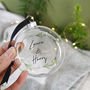 Couples Personalised Scandi Wreath Glass Bauble, thumbnail 1 of 4
